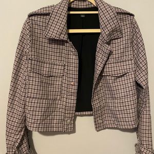 Button up plaid jacket